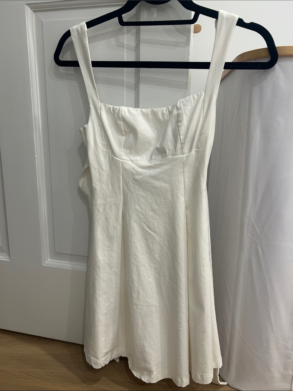 Princess Polly white Square-Neck Mini Sundress